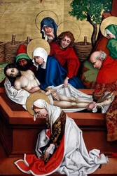 Jésus est placé dans le tombeau